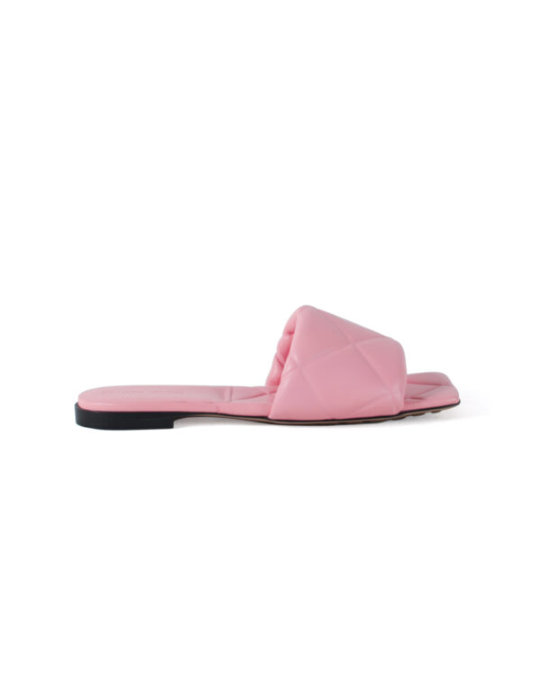 Bottega Veneta Pink Padded Leather Slide Sz 39