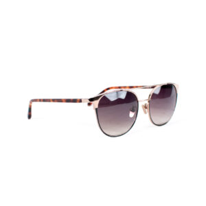 Linda Farrow Gallery Metal, Gld Toned Tortoise Shell Sunglass