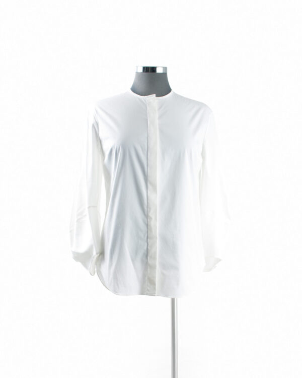 Christian Dior White Cotton, Crew Neck LS Shirt Sz 40