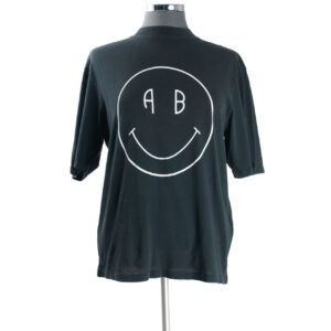 Annie Bing Black Monogram T Shirt Sz XS Front