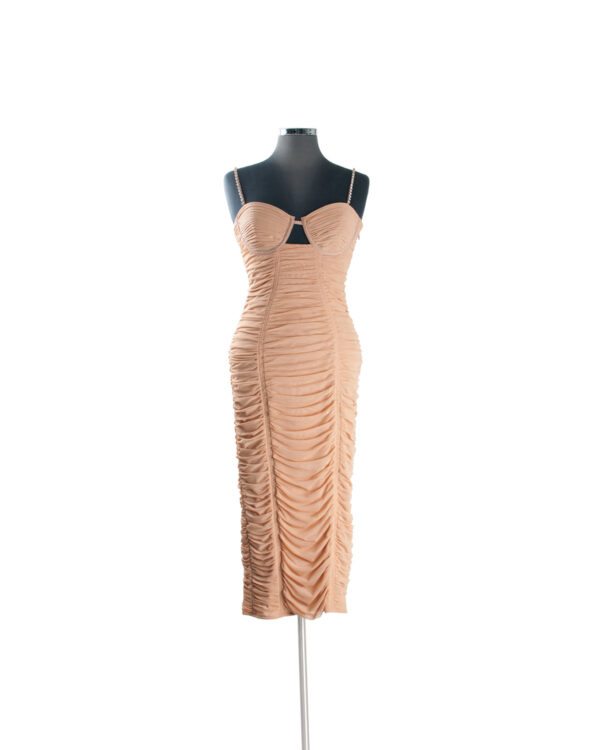 Self-Portrait Nude Poly SL MD, Power Mesh RCH, DIA Dress Sz UK 10