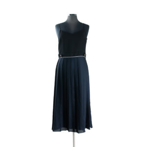 Victoria Beckham Black, Navy Poly SL MD Dress Sz 44