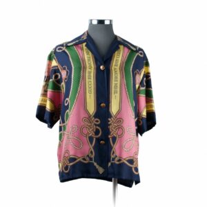 Gucci Pink, Multi Col Silk Casual Shirt Sz 40