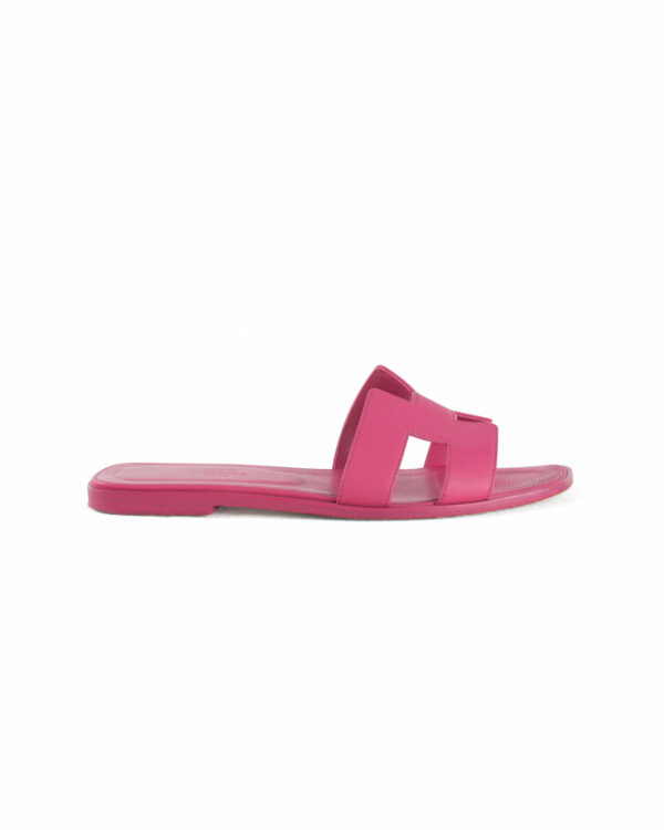 Hermes Fuschia Leather Oran Sandal Sz 39