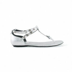 Balenciaga Silver Stud Sandal Sz 39