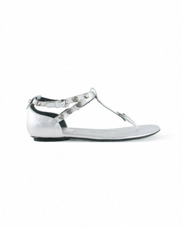 Balenciaga Silver Stud Sandal Sz 39