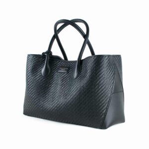 Aspinal Lndn Black Leather Tote Bag Sz 43cm 3/4