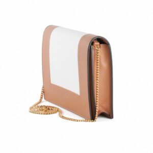 Celine Tan, White Leather Frame Bag Sz 21cm | SKU 490.95.67.17. APT57.com 3/4