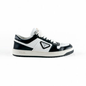 Prada White, Black Leather Panda Sneaker Sz 37.5